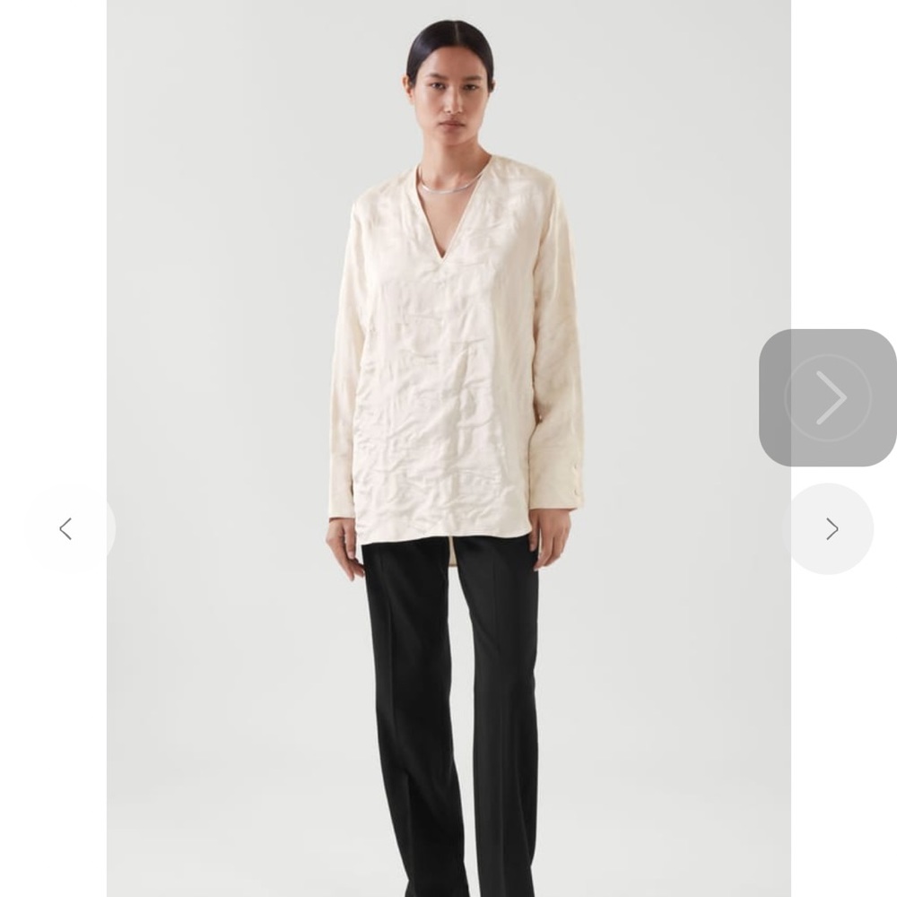 ‼️RARE‼️ COS v neck satin blouse NWOT